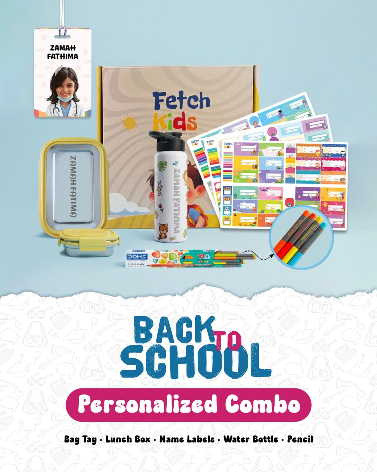 Back to School Personalized Combo for Kids | Fetch Kids