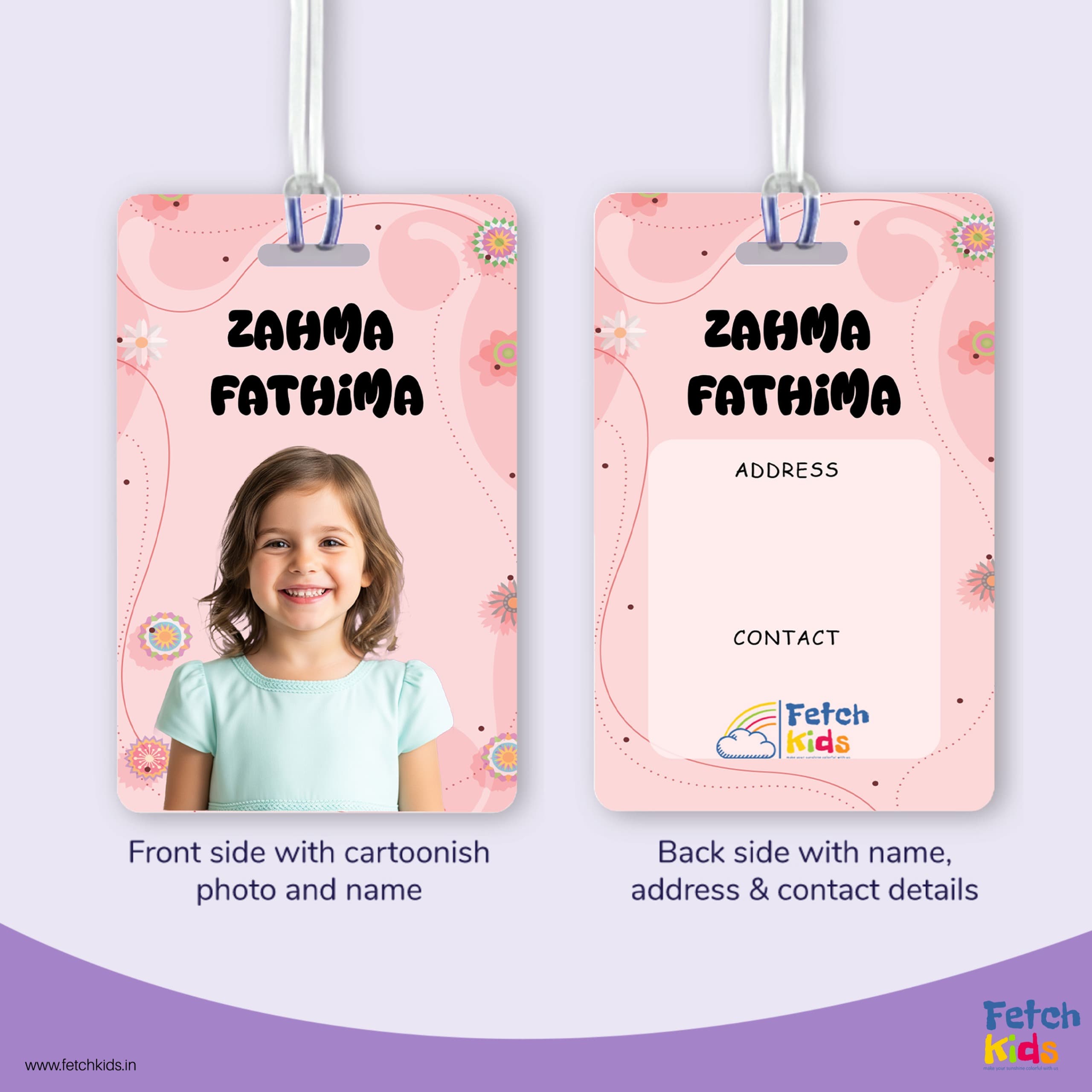 Personalized Photo Bag Tag for Kids
