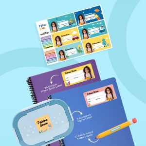 Personalized Kids’ Book Labels: Featuring Child’s Photo & Name