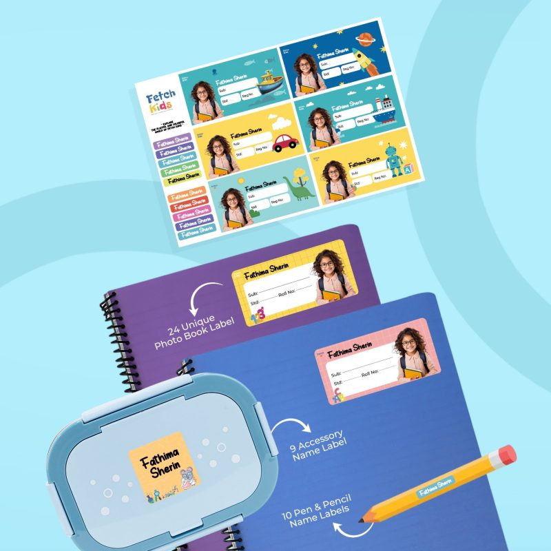 Personalized Kids’ Book Labels: Featuring Child’s Photo & Name