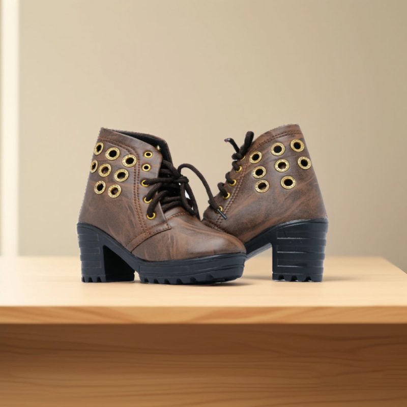 Stylish Casual Artificial Leather Half Long Ankle Boots for Kids - Image 8