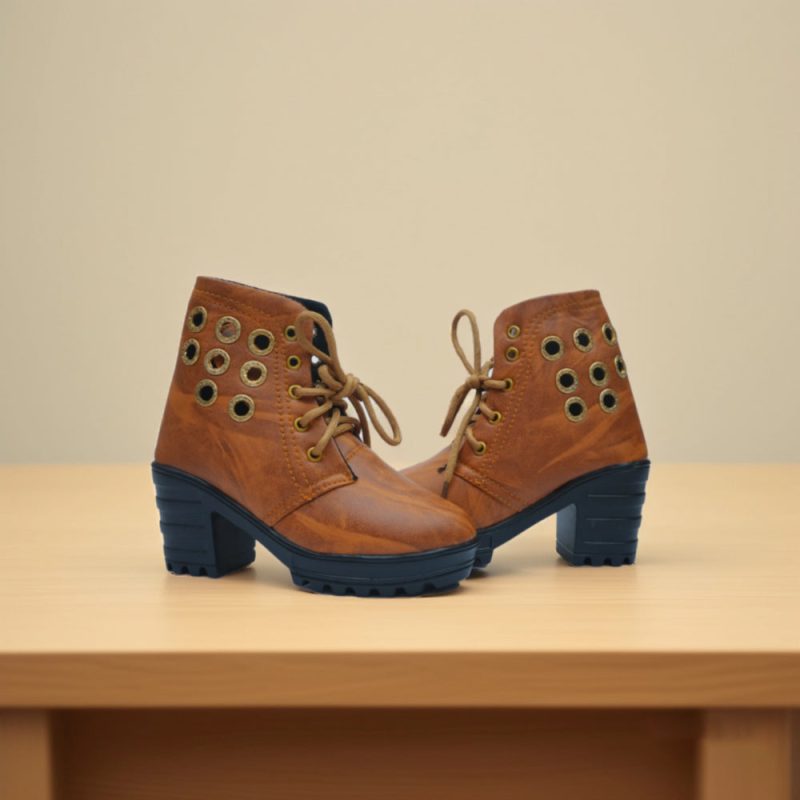 Stylish Casual Artificial Leather Half Long Ankle Boots for Kids - Image 10