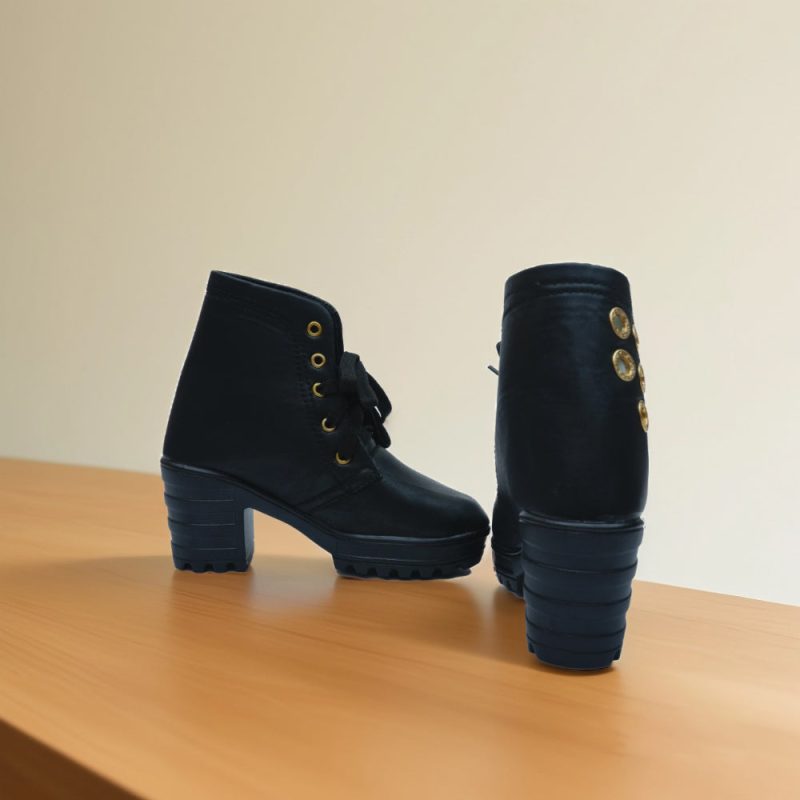 Stylish Casual Artificial Leather Half Long Ankle Boots for Kids - Image 14