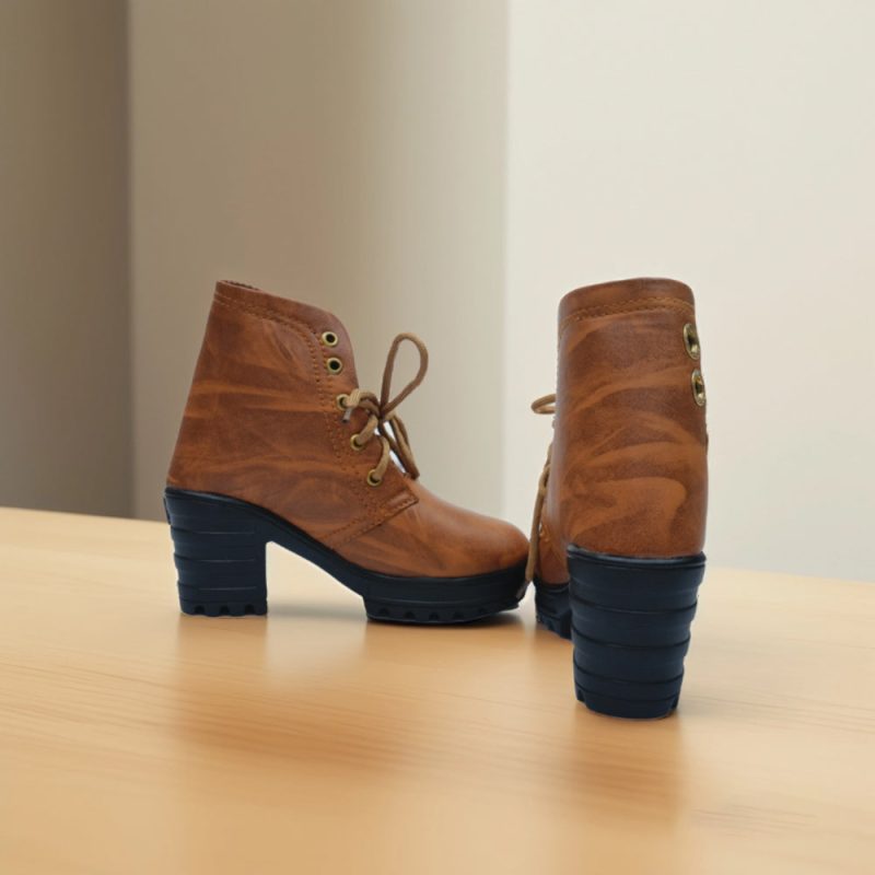 Stylish Casual Artificial Leather Half Long Ankle Boots for Kids - Image 15