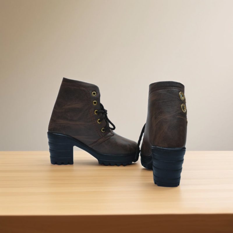 Stylish Casual Artificial Leather Half Long Ankle Boots for Kids - Image 16