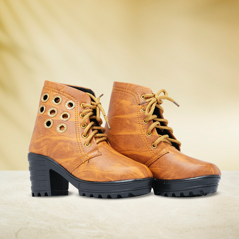 Stylish Casual Artificial Leather Half Long Ankle Boots for Kids - Image 4
