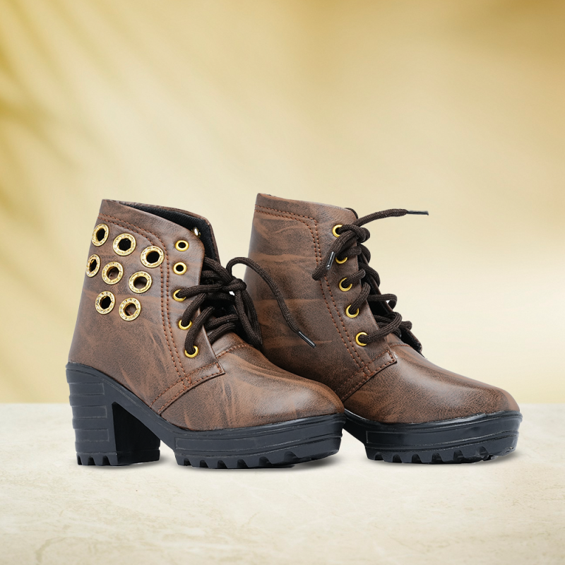 Stylish Casual Artificial Leather Half Long Ankle Boots for Kids - Image 2