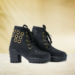 Stylish Casual Artificial Leather Half Long Ankle Boots for Kids