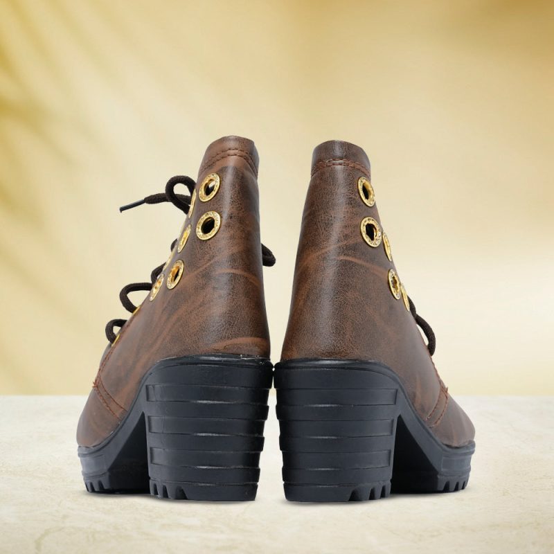 Stylish Casual Artificial Leather Half Long Ankle Boots for Kids - Image 6