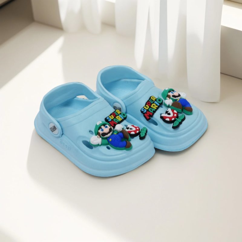 Latest Super Mario Cartoon Character Slip On Clogs for Kids - Image 4