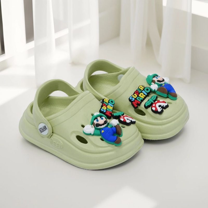 Latest Super Mario Cartoon Character Slip On Clogs for Kids - Image 8
