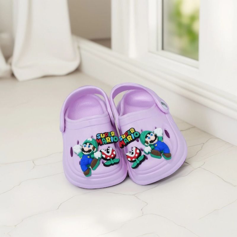 Latest Super Mario Cartoon Character Slip On Clogs for Kids - Image 6