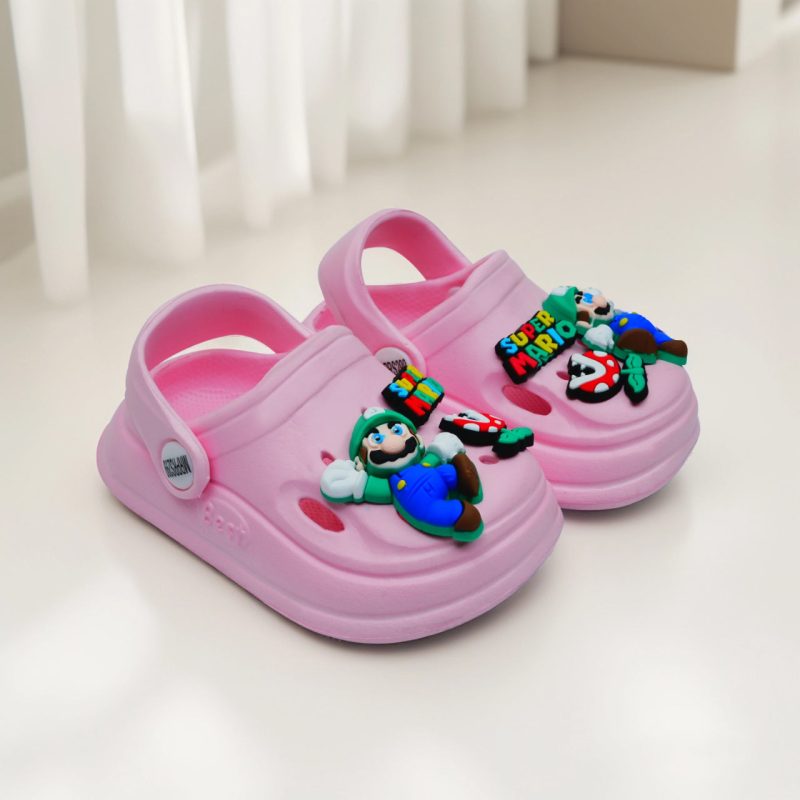 Latest Super Mario Cartoon Character Slip On Clogs for Kids - Image 18