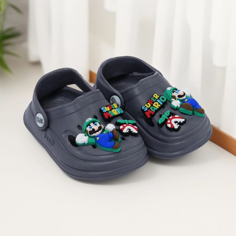 Latest Super Mario Cartoon Character Slip On Clogs for Kids - Image 15
