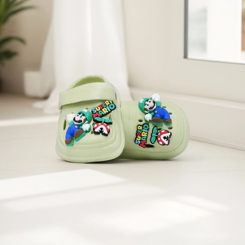 Latest Super Mario Cartoon Character Slip On Clogs for Kids - Image 11