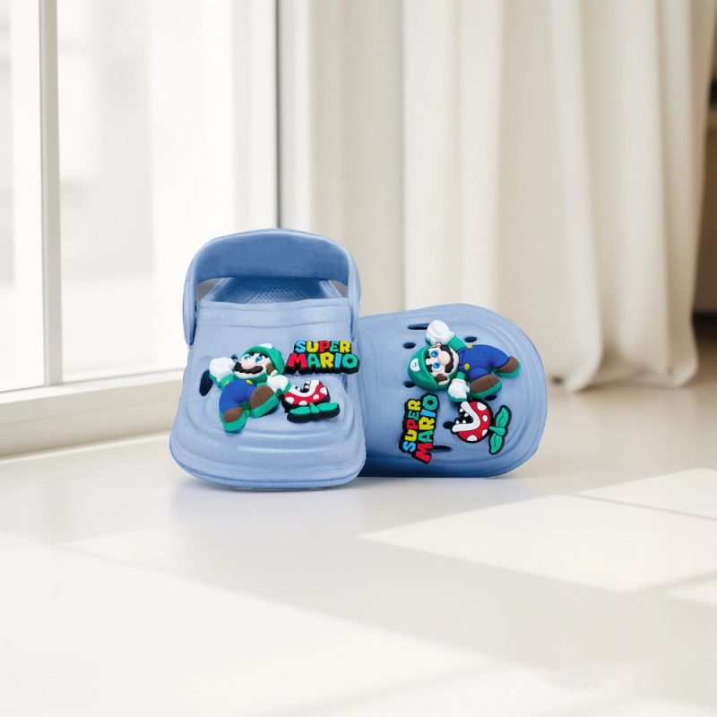 Latest Super Mario Cartoon Character Slip On Clogs for Kids - Image 14