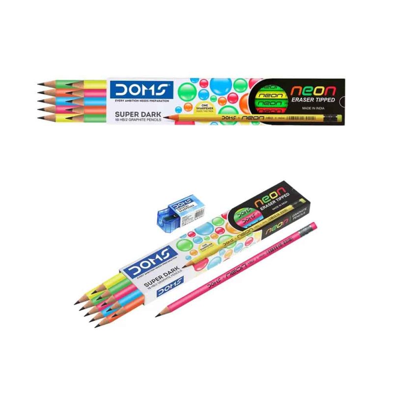 Deep Dark Doms Neon Sketching Pencil with Tip Eraser - Image 3