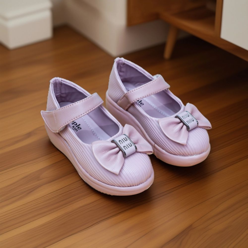 Solid Color Casual Comfortable Elegant Bow-Designed Shoes for Girl Kids - Image 2