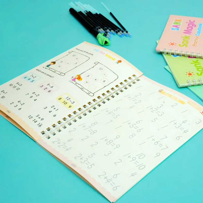 Kids Easy Learning combo Sank Magic Copy Book, Crayons & Color Pencils - Image 4