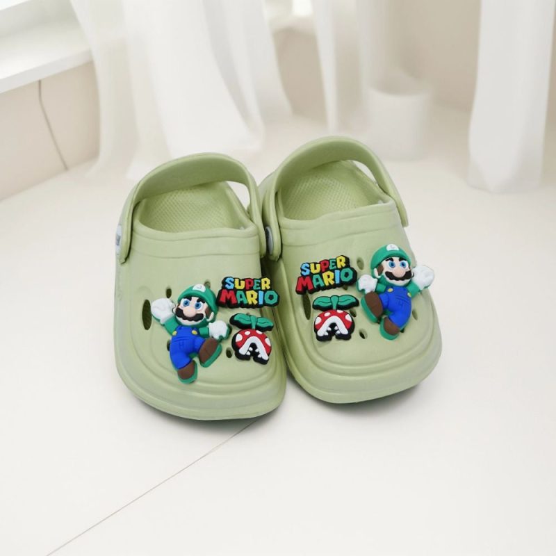 Latest Super Mario Cartoon Character Slip On Clogs for Kids - Image 9