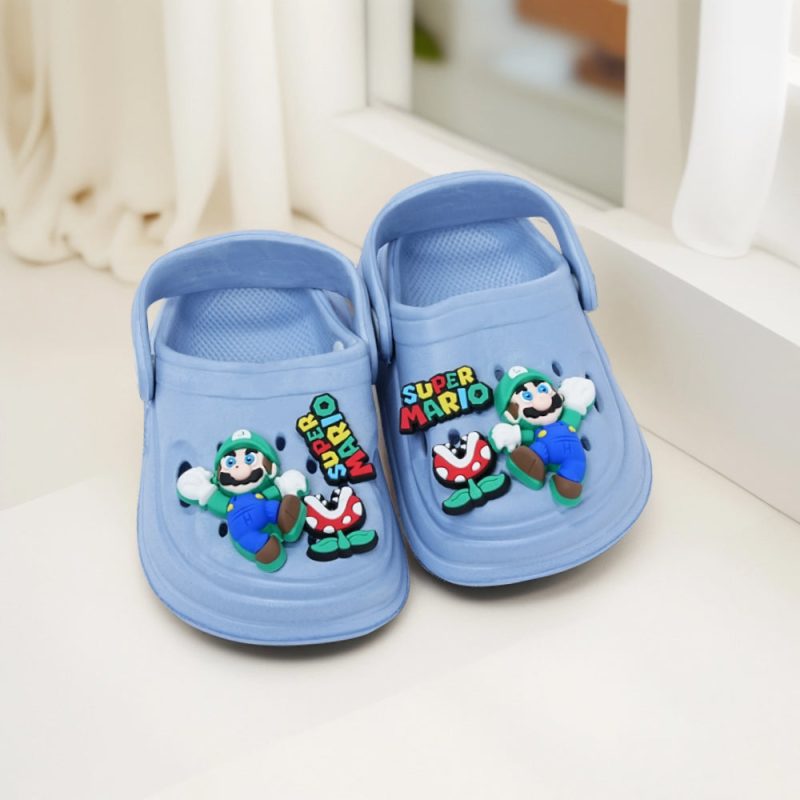 Latest Super Mario Cartoon Character Slip On Clogs for Kids - Image 13