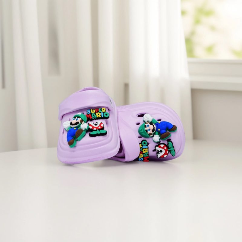 Latest Super Mario Cartoon Character Slip On Clogs for Kids - Image 7