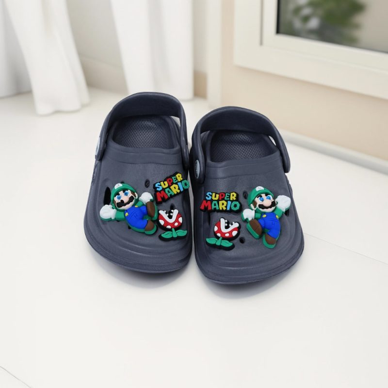 Latest Super Mario Cartoon Character Slip On Clogs for Kids - Image 17