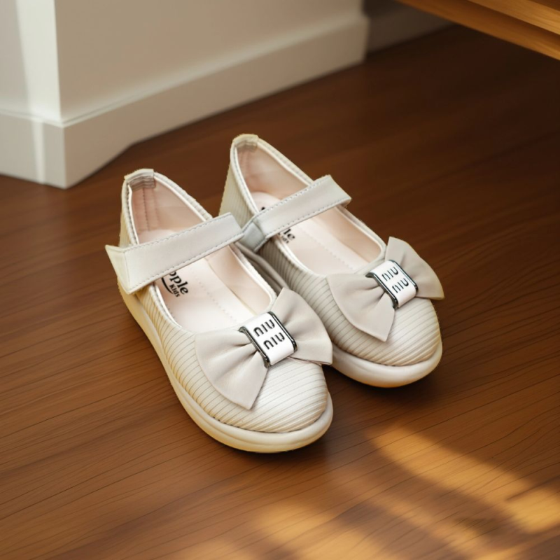 Solid Color Casual Comfortable Elegant Bow-Designed Shoes for Girl Kids - Image 4