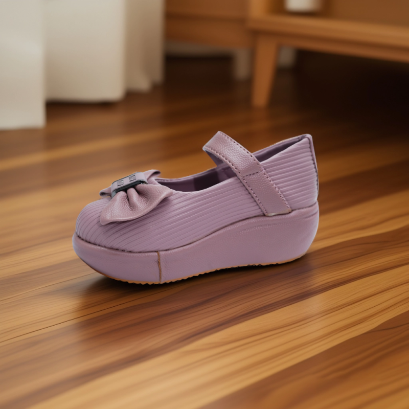 Solid Color Casual Comfortable Elegant Bow-Designed Shoes for Girl Kids - Image 3