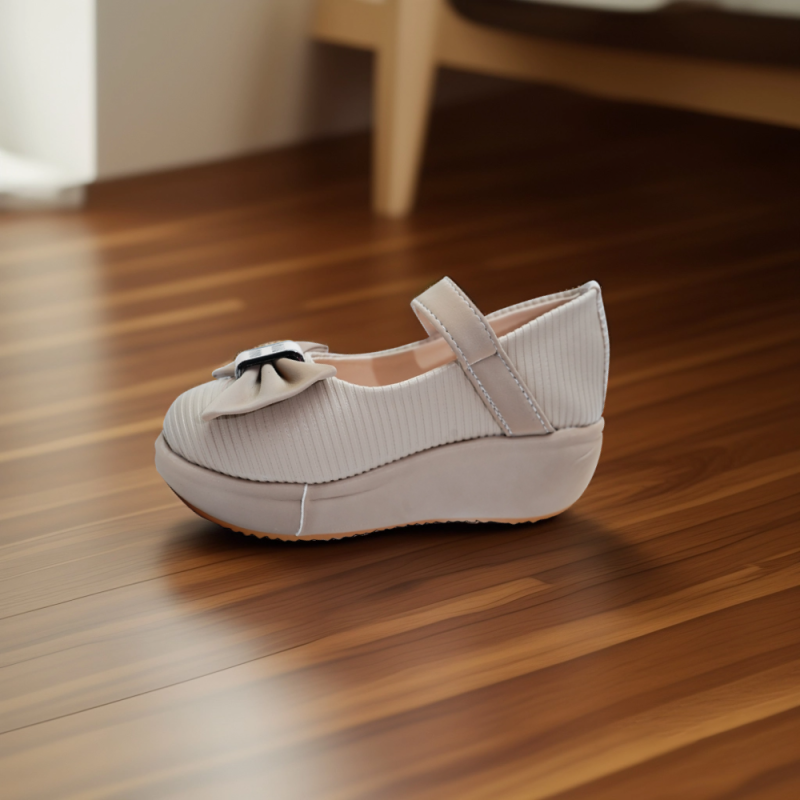 Solid Color Casual Comfortable Elegant Bow-Designed Shoes for Girl Kids - Image 5
