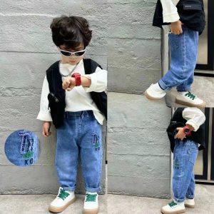 Kids Casual Style Blue Jeans Pants for Boys