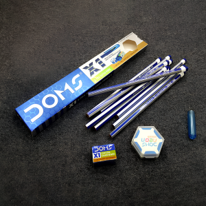 Super Dark Drawing X1 Doms Pencil with Sharpener & Eraser for Kids